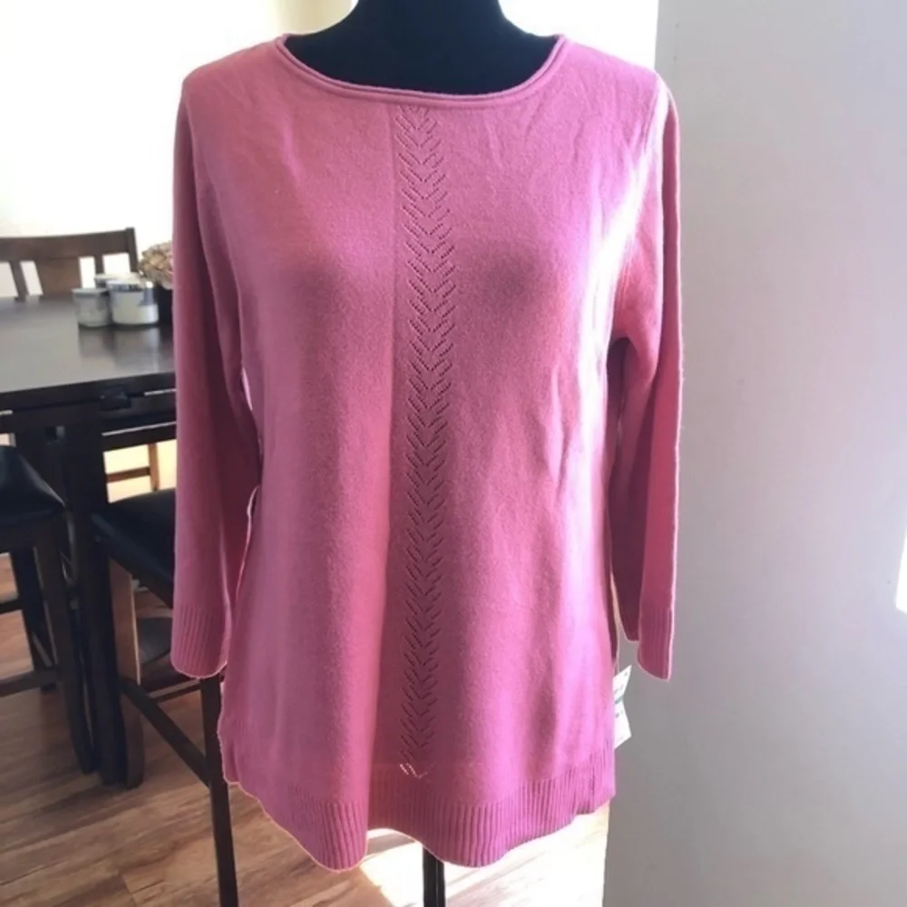 Karen Scott Lux Rolled-neck Pink Orchid Sweater